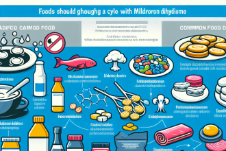 Qué alimentos debes evitar durante el ciclo con Mildronate Dihydricume