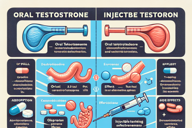 Diferencias entre Testosterona oral e inyectable