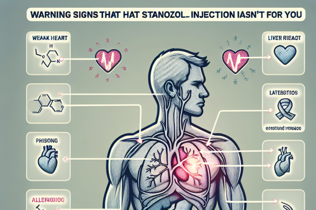 ¿Qué señales indican que Inyección de estanozolol no es para ti?